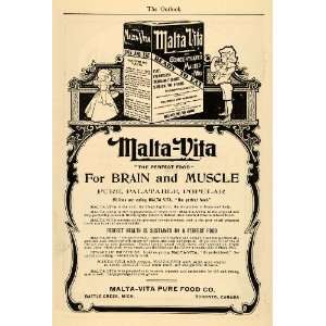  1902 Ad Malta Vita Pure Food Co. Concentrated Malted 