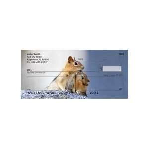  Baby Chipmunk With Mother Personal Checks
