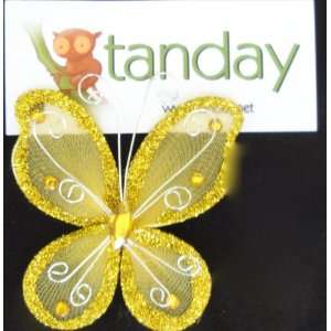  Tanday Gold 3 Butterfly Clip Wedding Favor 25 Pack with 