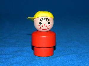   Wooden Little People #121 Hoppers Rare Wood RED BOY w/ CAP  