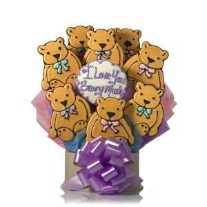 Love You Beary Much Cookie Bouquet, 12  Grocery 