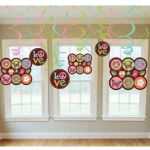  Lets Party By Amscan Hippie Chick Value Pack Hanging Swirl 