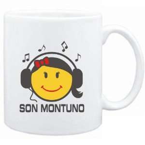  Mug White  Son Montuno   female smiley  Music Sports 