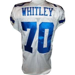  EJ Whitley #70 Cowboys Game Issued White Jersey (Tagged 