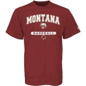  Russell Montana Grizzlies Maroon Baseball T shirt Sports 