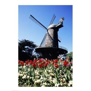  Low angle view of a traditional windmill, Queen Wilhelmina 