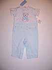 NWT First Impressions boy 2pc layette set blue coverall one piece top 