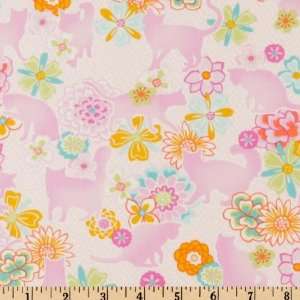   Fancy Light Purple W/Flowers Fabric By The Yard Arts, Crafts & Sewing