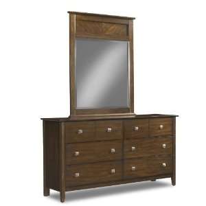   Bardot Dresser with Mirror Combo Set Honey Brown