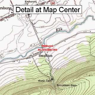 USGS Topographic Quadrangle Map   Millheim, Pennsylvania (Folded 