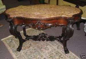 Baltimore rococo marble center table Merryman Victorian  