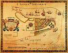 1664 Map of Long Island, New York, Nice, New Amsterdam,, Town of 