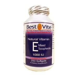  Vitamin E 1000 IU Mixed Tocopherols (250 Softgels) Health 