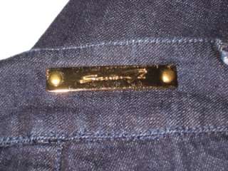 SEVEN 7 Premium Denim Jeans Dark BLUE w/ Blue Sequin 14  