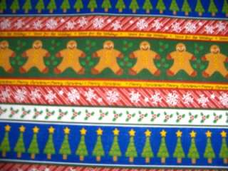 Christmas Gingerbread Men & Trees Quilt Fabric   6 Yards Available