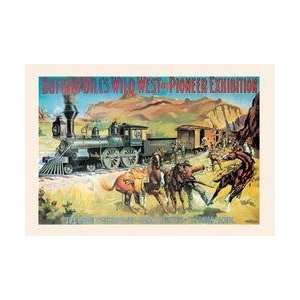  Buffalo Bill The Great Train Hold Up 28x42 Giclee on 