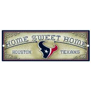  NFL Houston Texans 6 by 17 Wood Home Sweet Home Cross 
