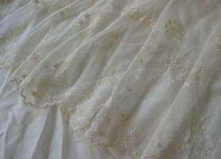 55 shabby Victorian Cotton Embroidery Floral tulle Lace Fabric 3yd14 
