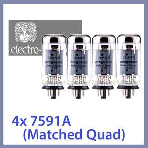   NEW Electro Harmonix 7591A EH 7591 Vacuum Tubes, Matched Quad TESTED