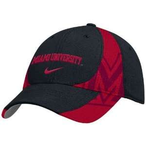 Nike Miami University Redhawks Black 3 D Flex Fit Hat  