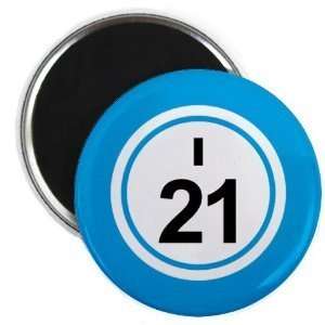  Creative Clam Bingo Ball I21 Twenty one Blue 2.25 Inch 