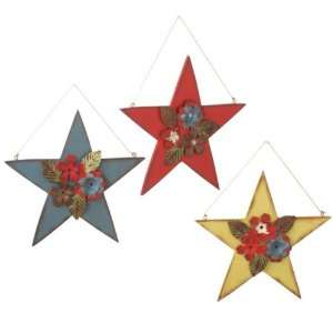    Inspired Star Christmas Ornaments with Metal Flowers