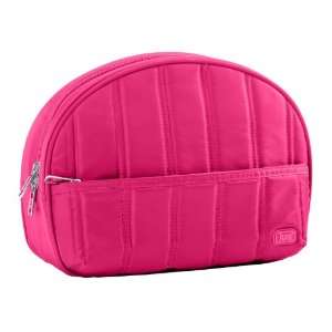   COSMETIC CLAM MAKE UP TOILETRY CASE BAG in PINK 