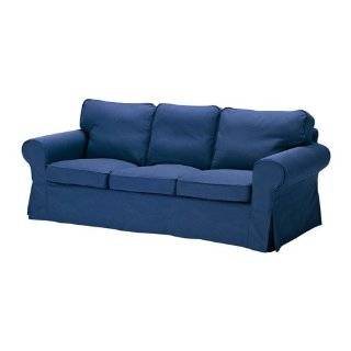 Ikea Ektorp 3 Seat Sofa Cover Slipcover Idemo Blue