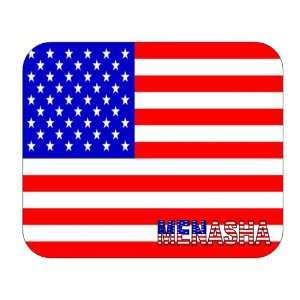  US Flag   Menasha, Wisconsin (WI) Mouse Pad Everything 