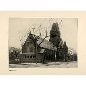  1900 Print Harvard University Memorial Hall Building 