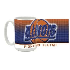  Illinois University 15 oz Ceramic Coffee Mug   Illinois Basketball 