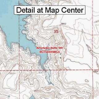 USGS Topographic Quadrangle Map   Artichoke Butte SW, South Dakota 