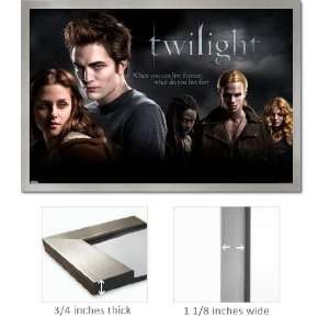 Silver Framed Twilight Movie Live For Forever Poster FrPas0064  