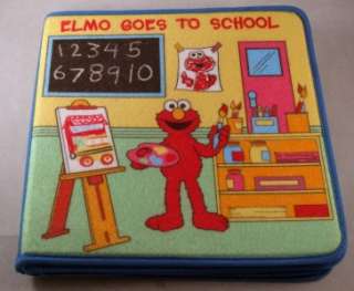 Sesame Street Elmo Goes To School Felt Interactive Playset Book 