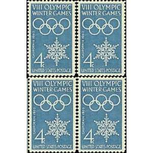 USA Olympic Stamps, Three Blocks of 4 MNH Winter 1960, Winter 1972 