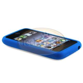 Blue Soft Case Cover+Privacy Filter for iPhone 3 G 3GS New  