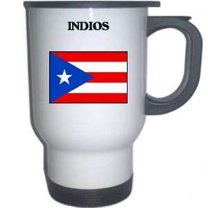  Puerto Rico   INDIOS White Stainless Steel Mug 