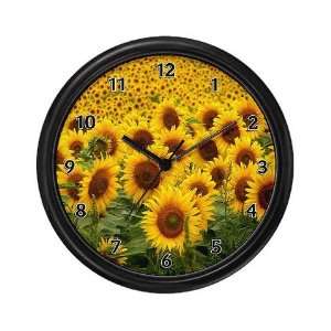  Sunflower Fields Earth day Wall Clock by 