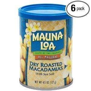 Mauna Loa Dry Roasted with Sea Salt Macadamia Nuts 6pk  