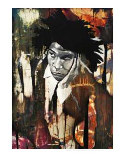 Jean Michel Basquiat, Portrait Painting Print  