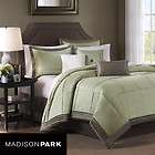 MADISON PARK BROOKFIELD PINTUCK DUVET COVER SET 6PC NEW FULL QUEEN NEW 