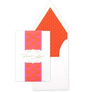 Festival Invitation with 2 Ink Colors and White French Envelope by 