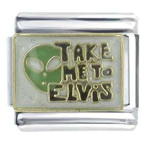    Take Me To Elvis Italian Charms Bracelet Link Pugster Jewelry