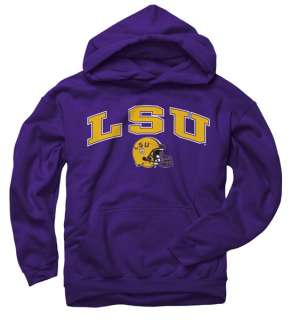 LSU Tigers Purple Football Helmet Hooded Sweatshirt  