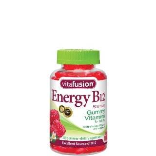 Vitafusion Energy B12 Gummy Vitamins, Very Raspberry, 250 Count