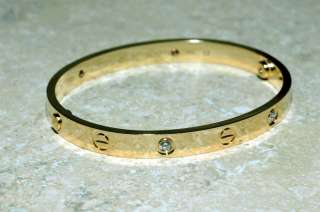 Cartier Love Bengal Bracelet 18k Yellow Gold with factory diamonds 