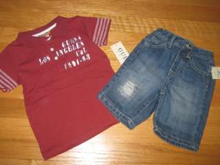 GUESS DENIM SHORTS OUTFIT BABY BOY 12, 18, 24 MONTHS  