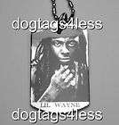 LIL WAYNE Dog Tag HIP HOP DogTag Necklace FREE Chain 12