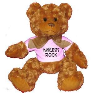  Manicurists Rock Plush Teddy Bear with WHITE T Shirt Toys 