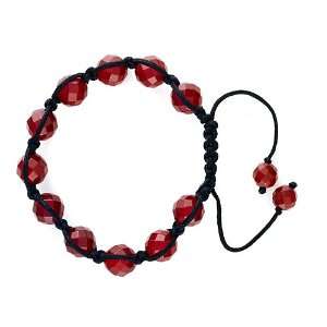 Adjustable Genuine Red Jade Gemstone Thread Bracelet in Base LIFETIME 
